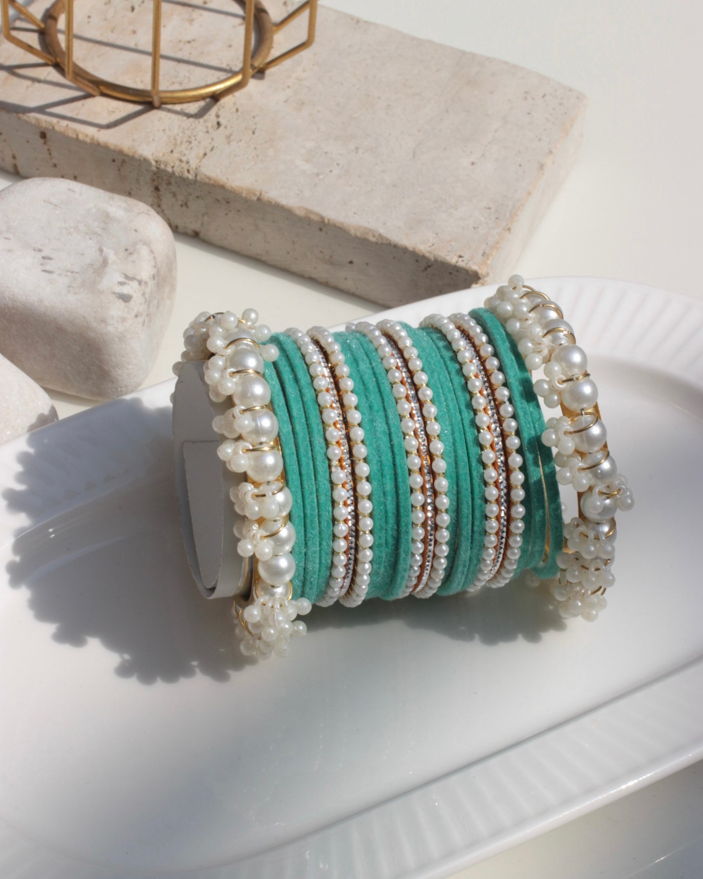 Jahanara Bangles-turquoise