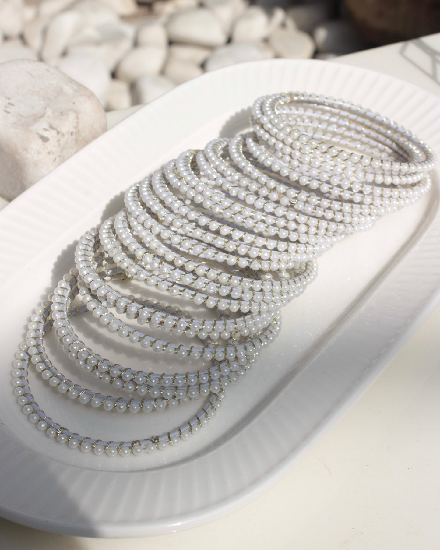 Chandni Bangles-white (24-pcs)
