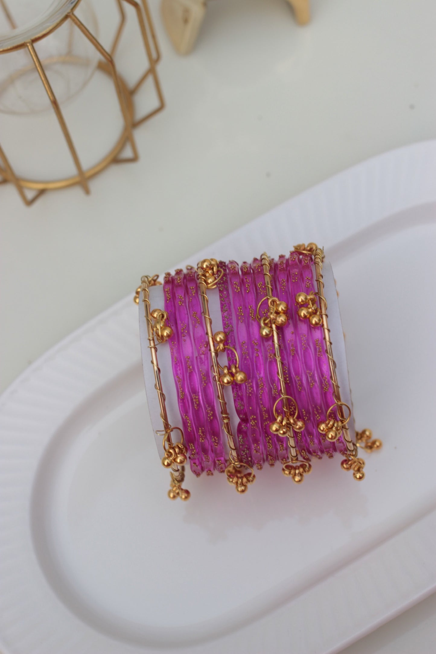 Kashmiri churiyaan- Dark Pink