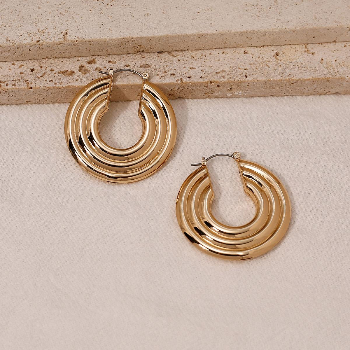 Bb-215 Large Golden Hoops