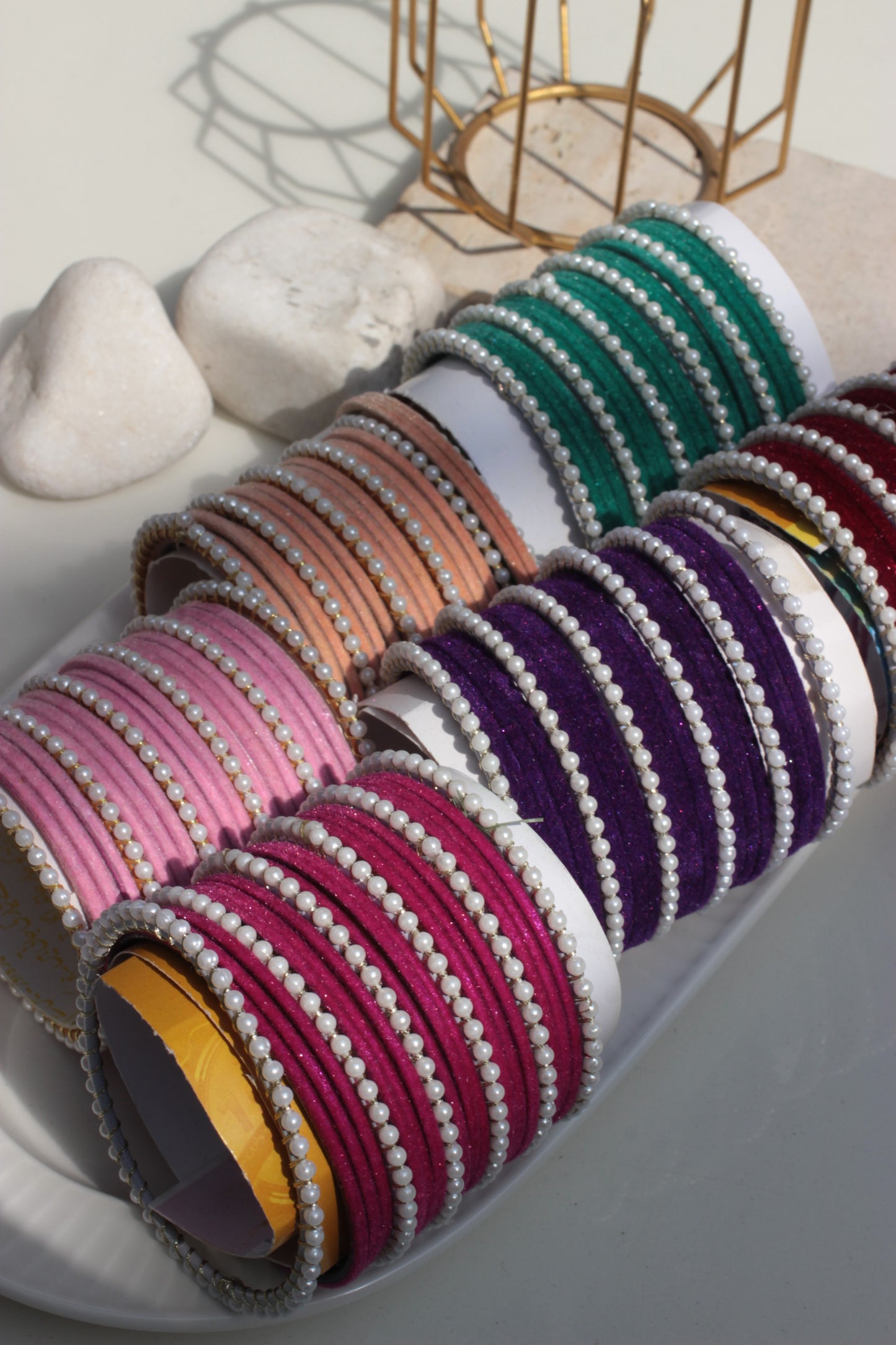 Noor-e-Jahan Bangles-dark pink