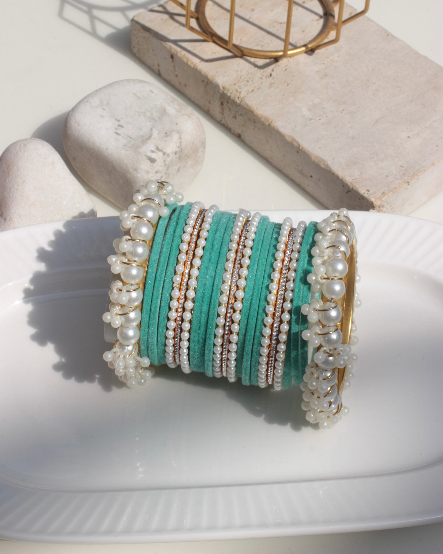 Jahanara Bangles-turquoise