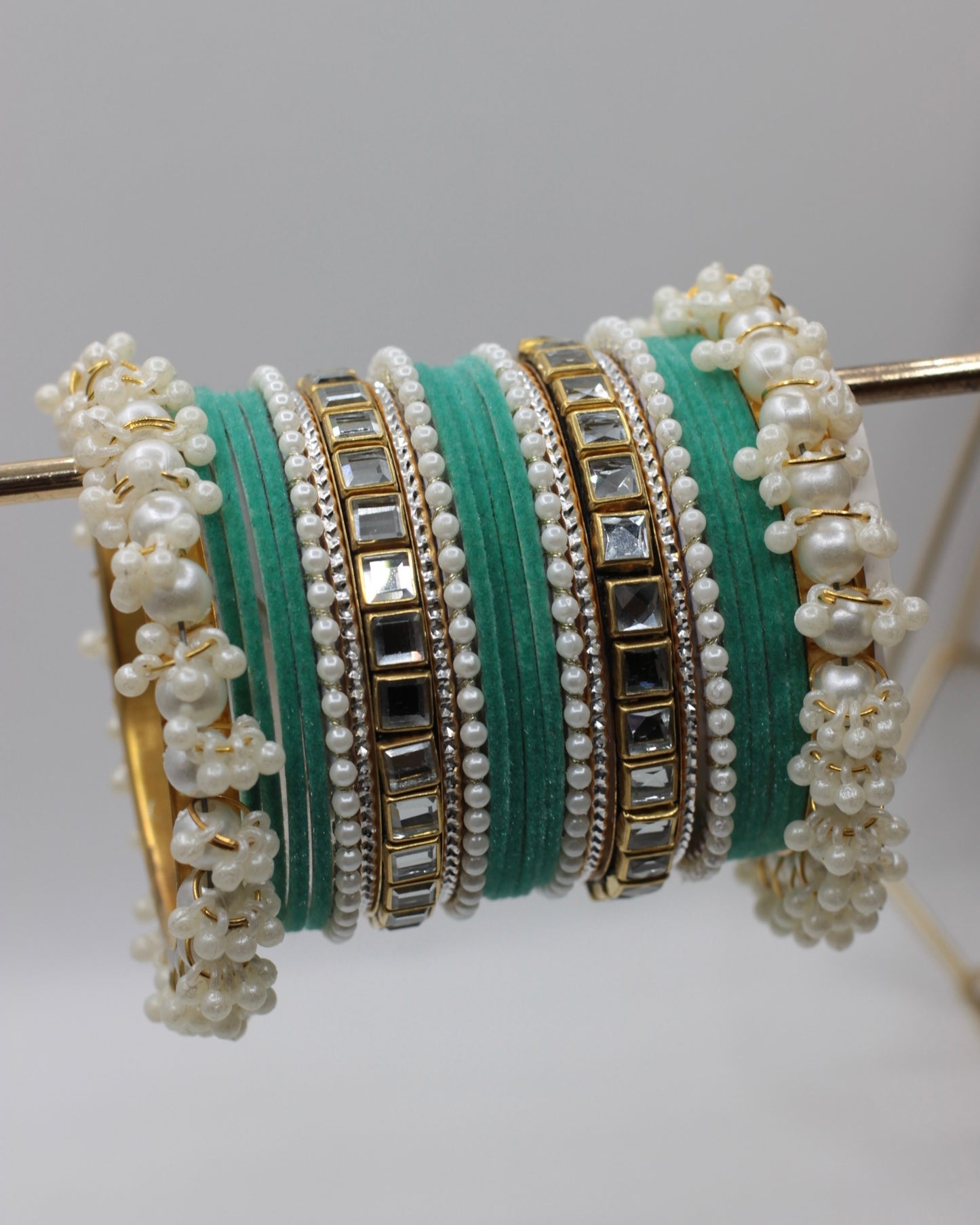 Naqsh-e-Khawab Bangles-4-Turquoise