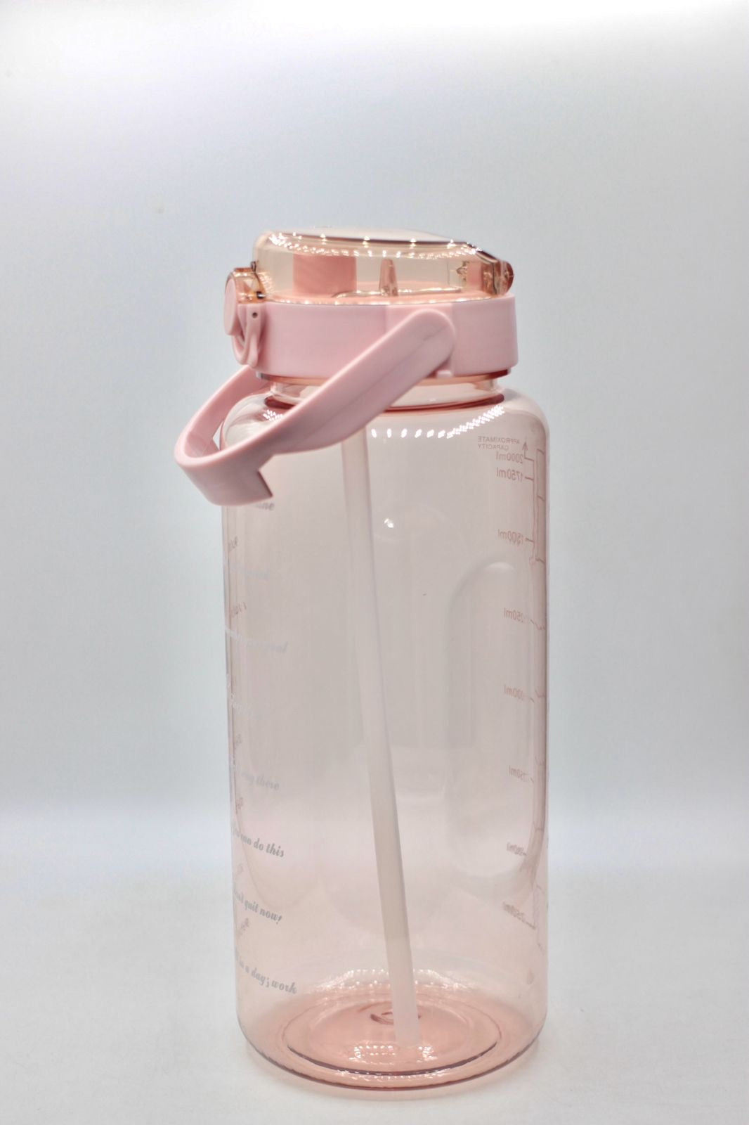 2 Liters Plastic Kettle Large Portable Travel Water Bottle with Straw