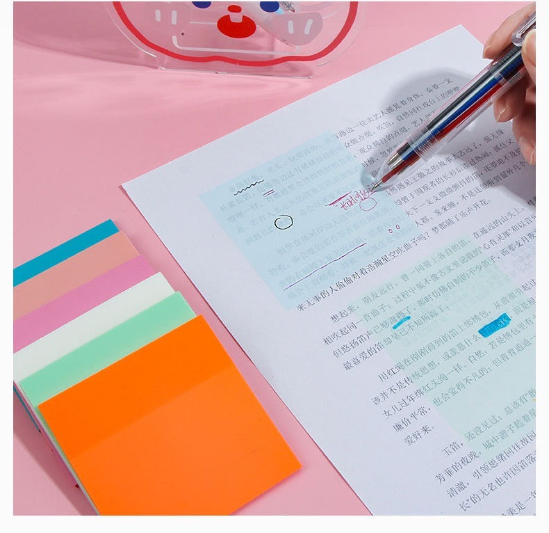 Aesthetic Viral See-through Stickynotes lines -11 for highlighting and writing purpose - waterproof