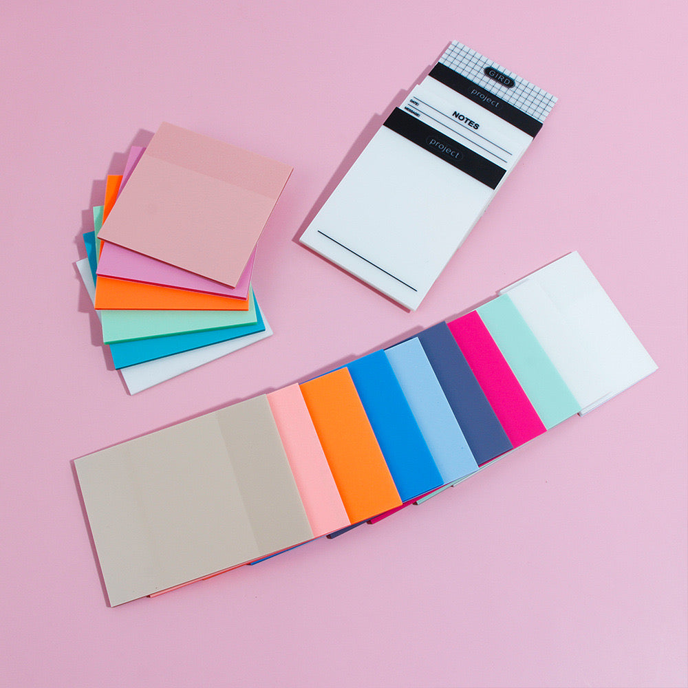 Aesthetic Viral See-through Stickynotes lines -11 for highlighting and writing purpose - waterproof