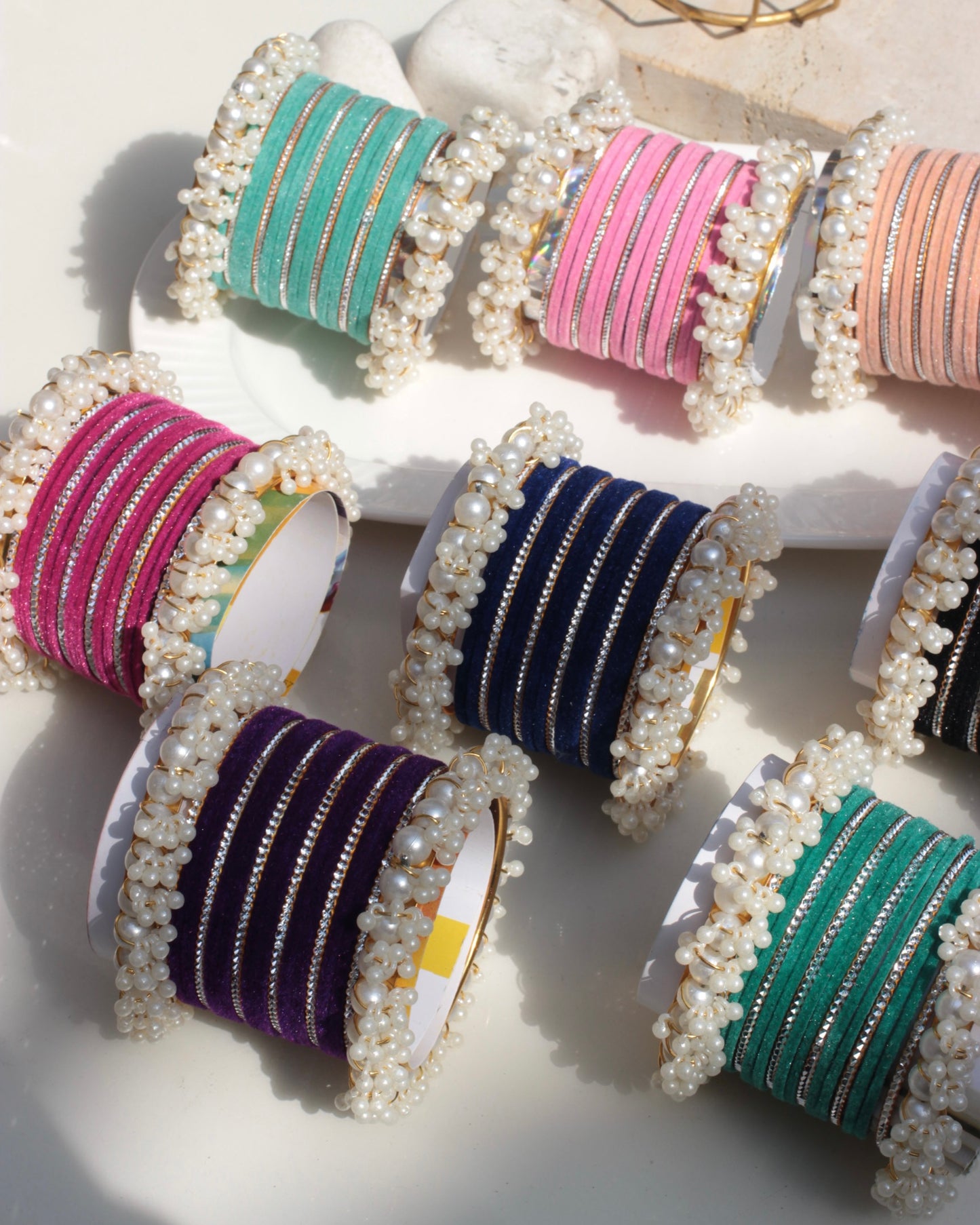 Husnara Bangles-peach