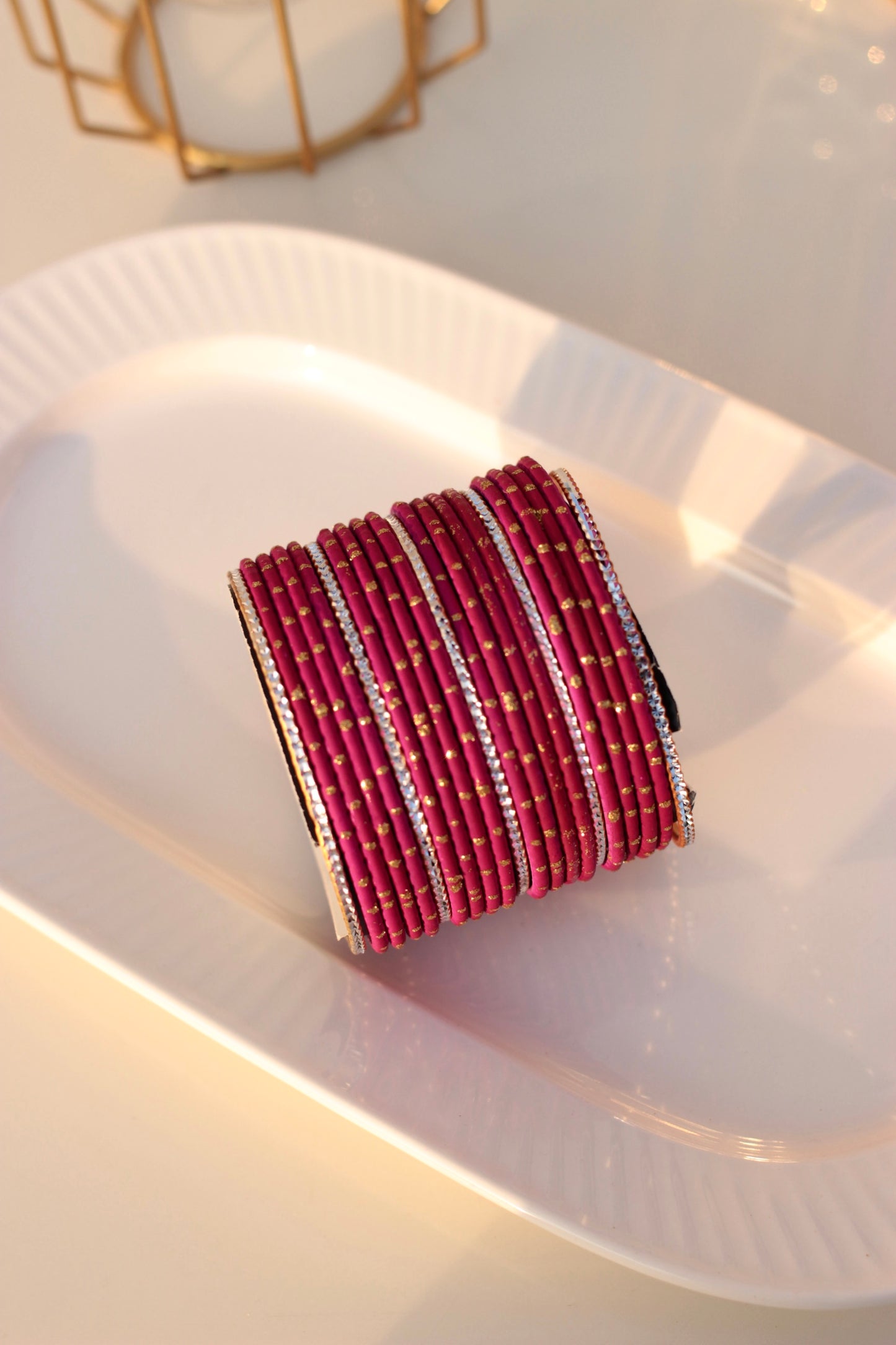Mehrunisa- pink bangles set