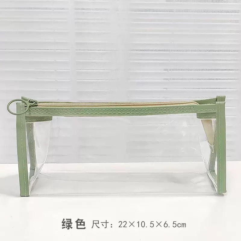 Olive green acrylic pouch