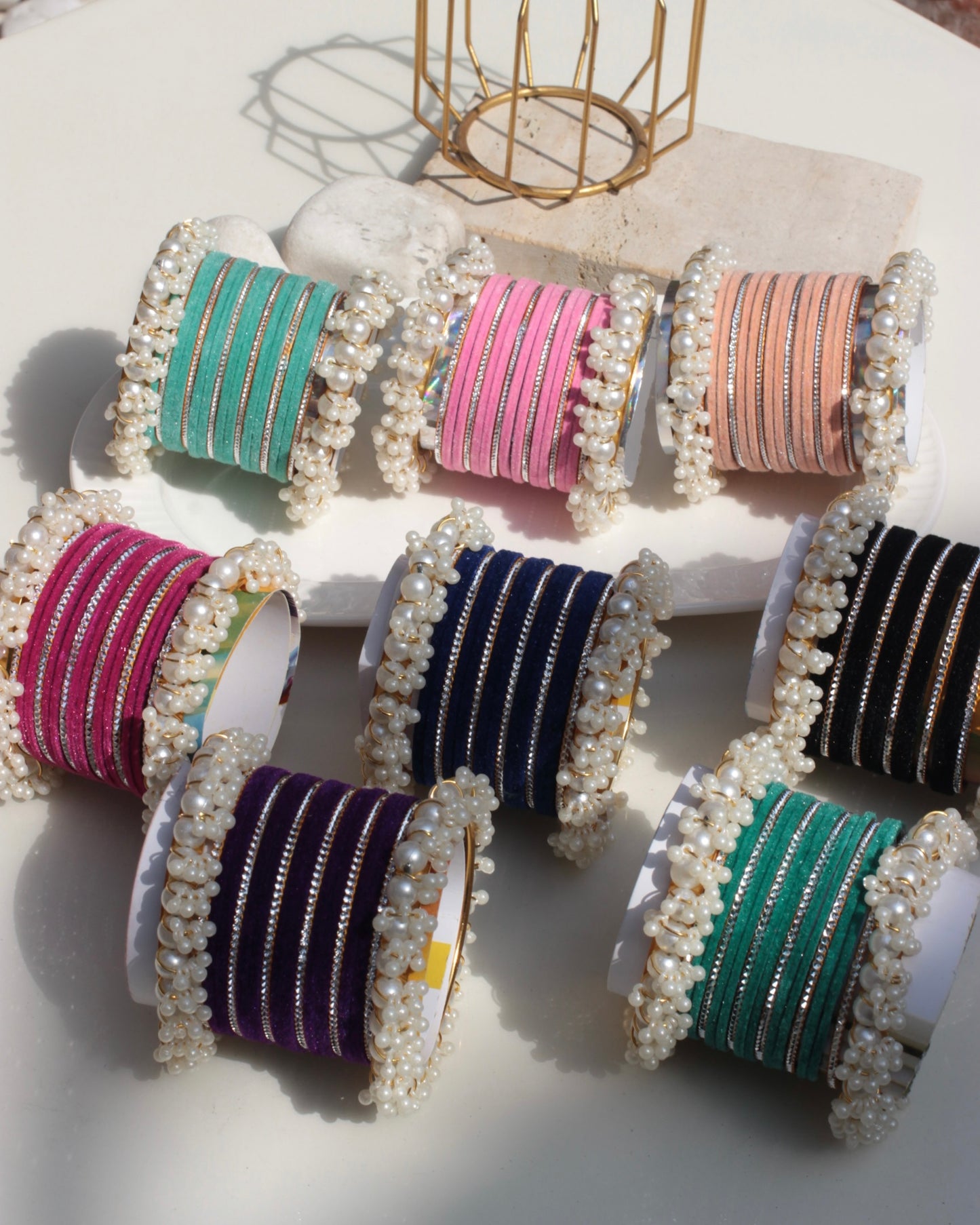 Husnara Bangles-dark pink