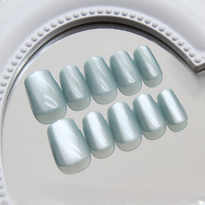 Cat-eye Turcoise Nails-Pack of 24 with free stickers BB-117