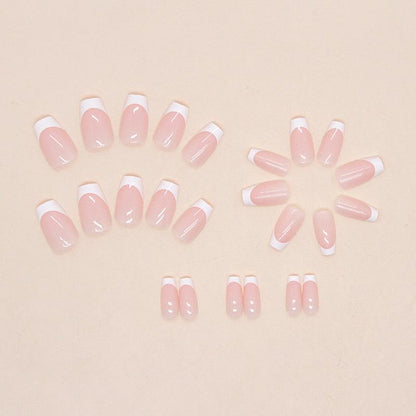 Most Beautiful Square French Nails-Pack of 24 with free stickers BB-108