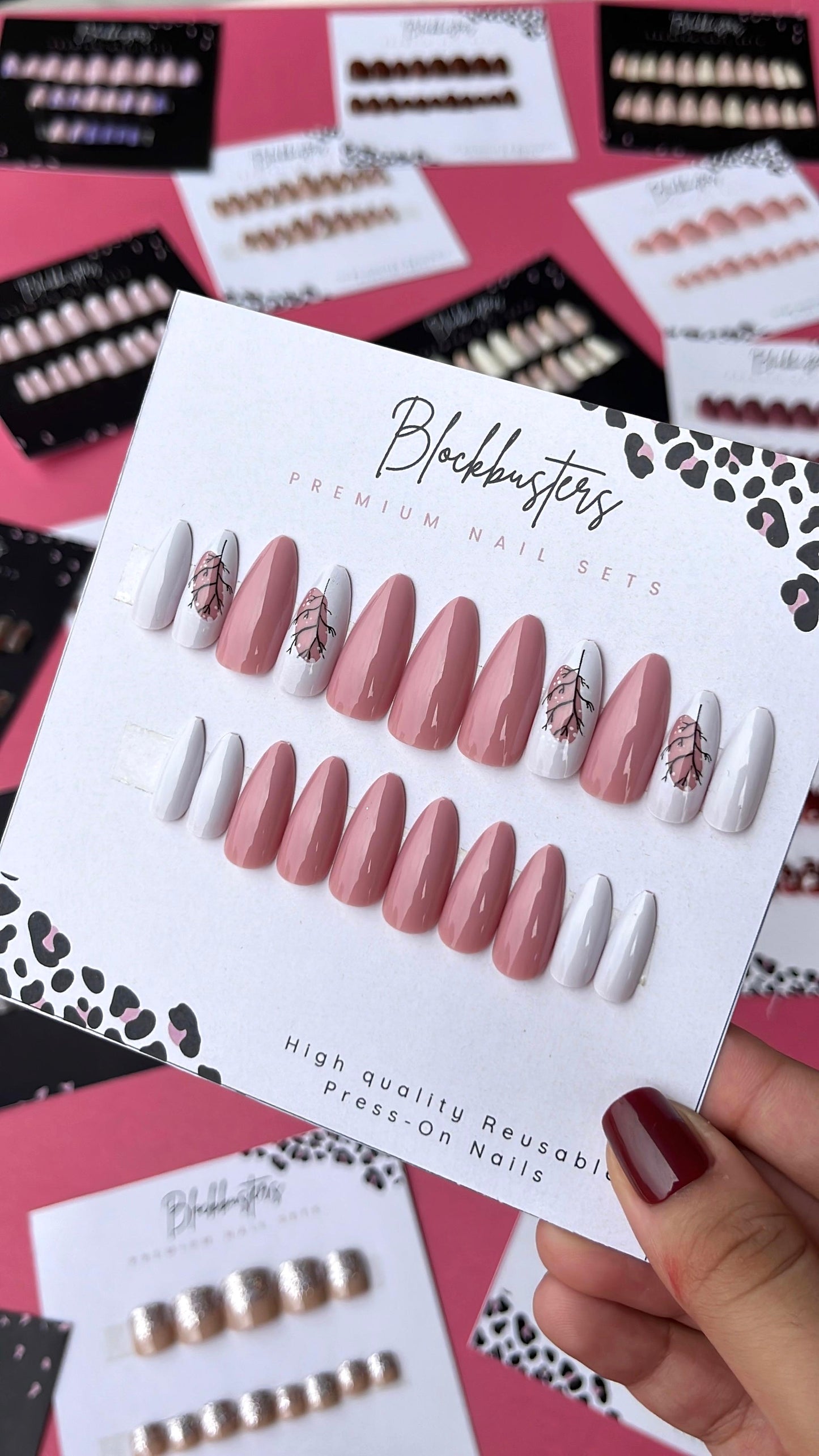 Peach Nude Nails-Pack of 24 with free stickers BB-107