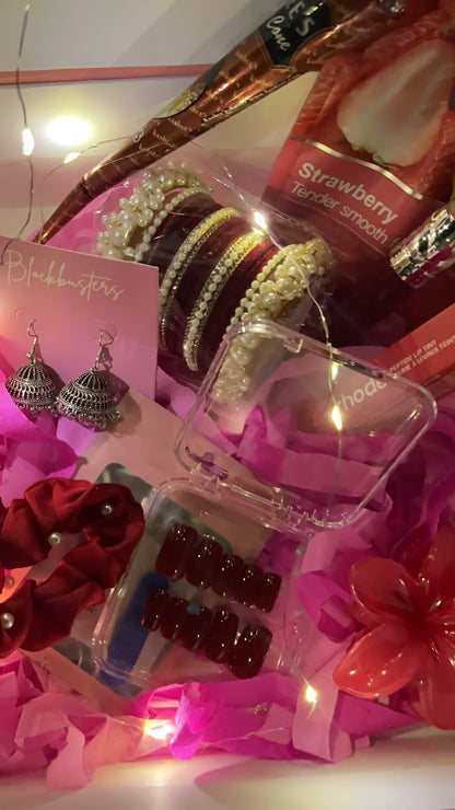 Maroon themed Eid box