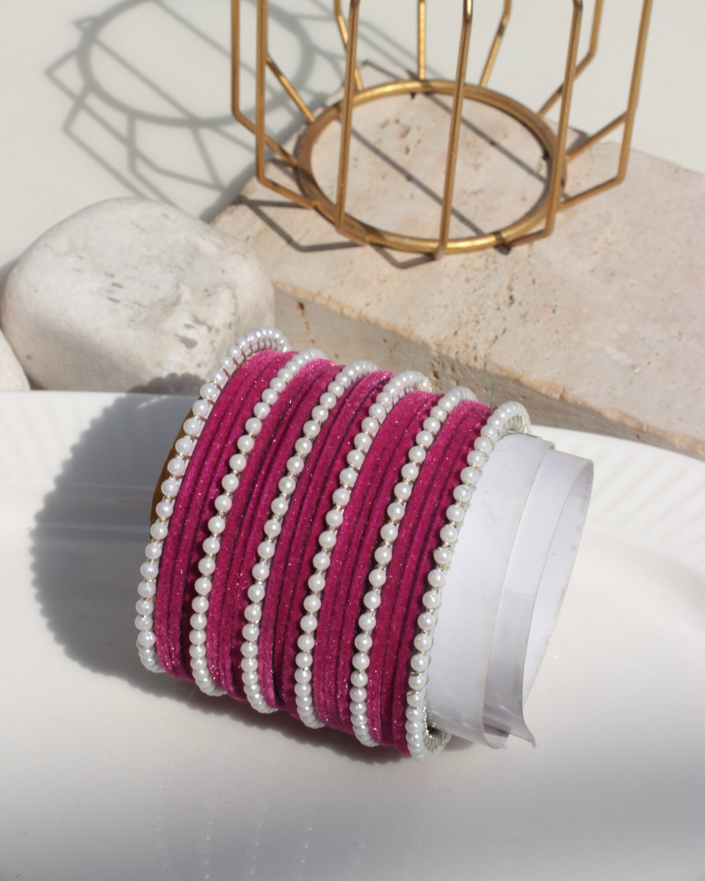 Noor-e-Jahan Bangles-dark pink