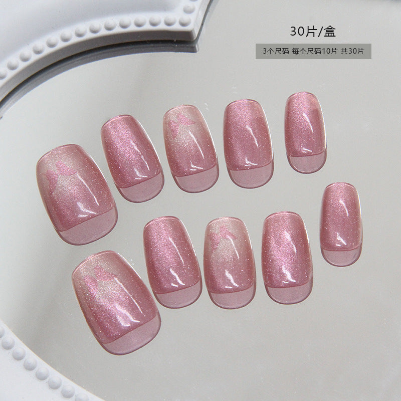 Nails with nail stickers BB-163