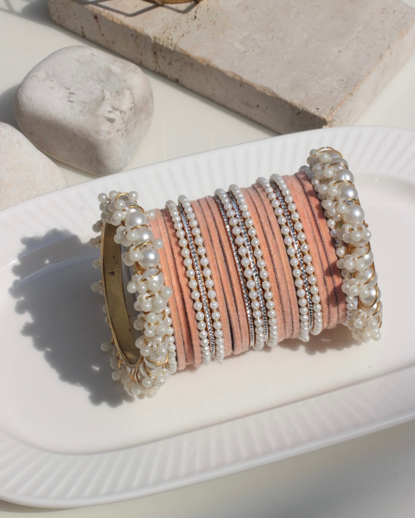 Jahanara Bangles-peach