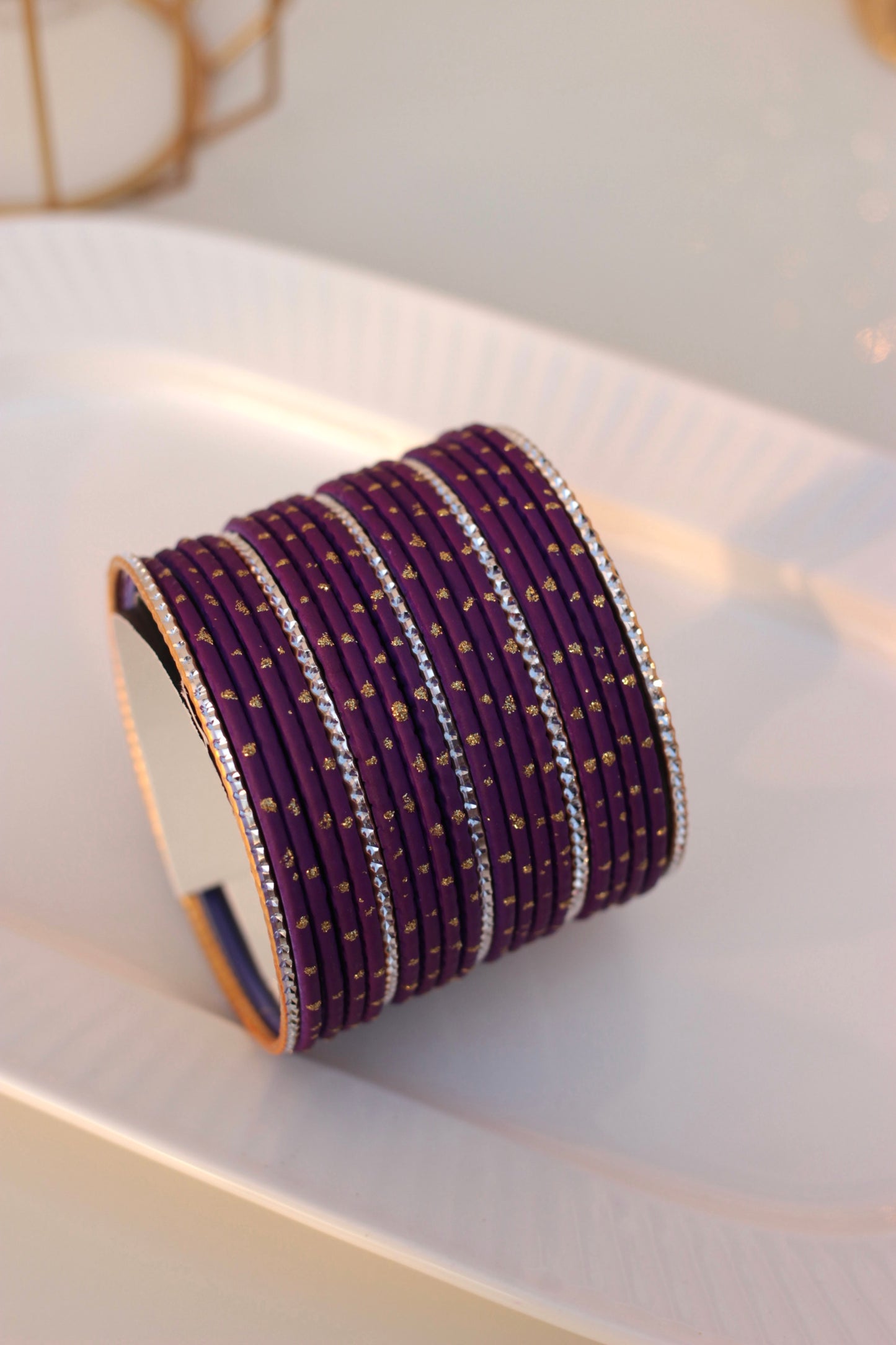 Mehrunisa- purple bangles set