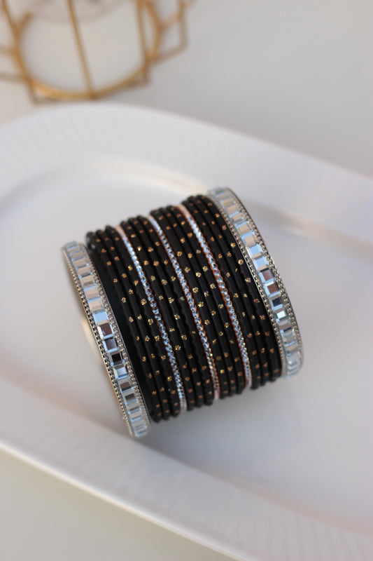 Noor ara bangles Black