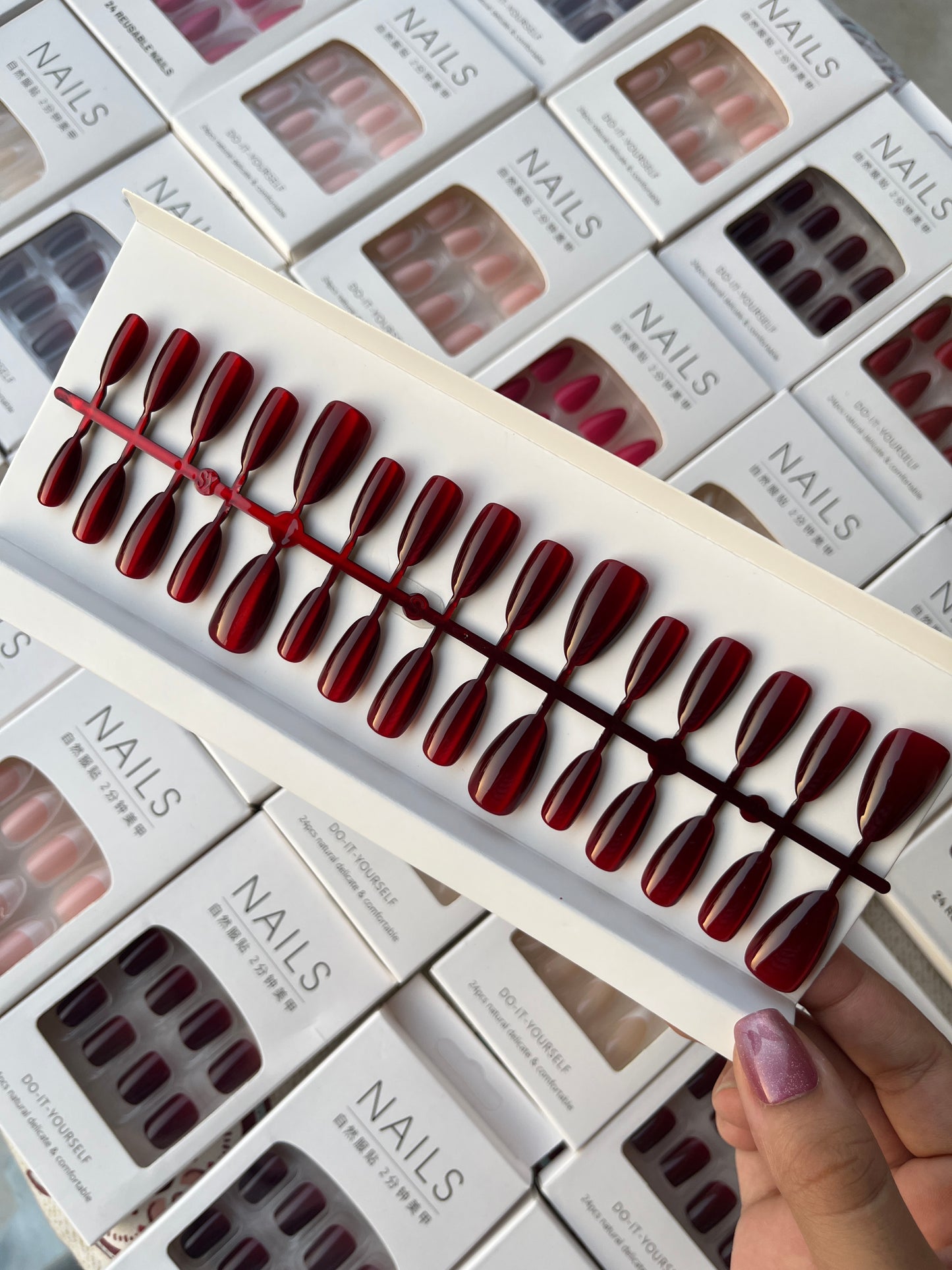 Nails with free nail stickers BB-164