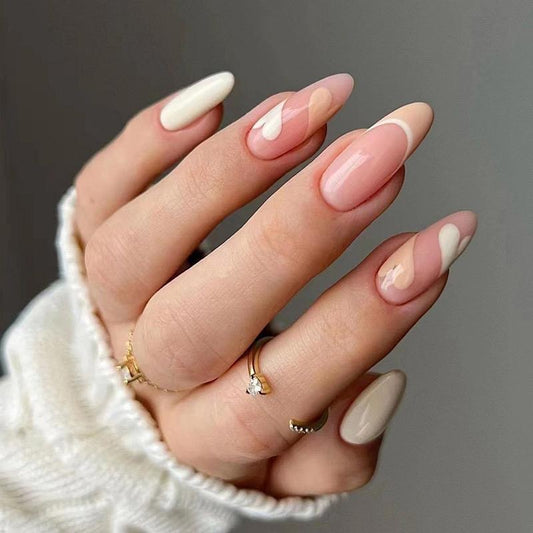Nude luxury Nails-Pack of 24 with free stickers BB-104