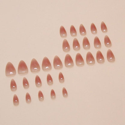 Most Natural Pink Ombre effect Nails -Pack of 24 with free stickers BB-112