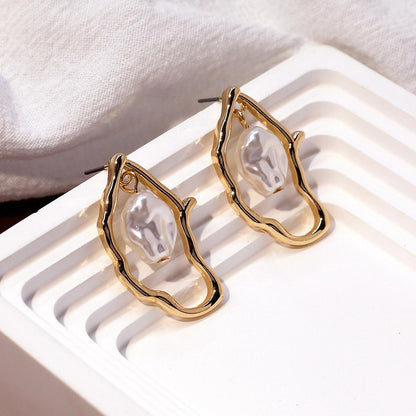 Bb-209 Long Pearl Dangles