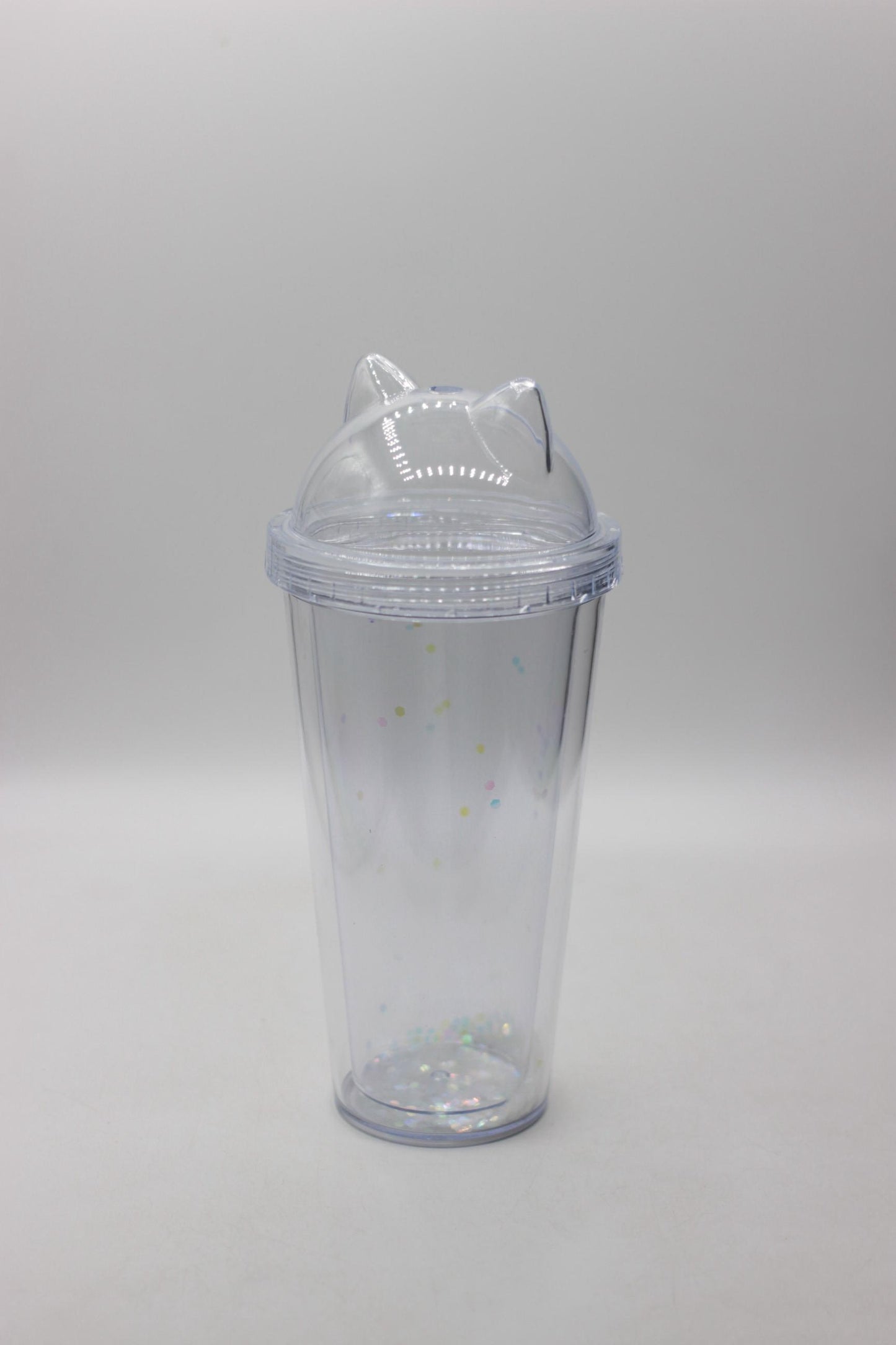 Cat Ear Glitter Double-Layer Tumbler Cup