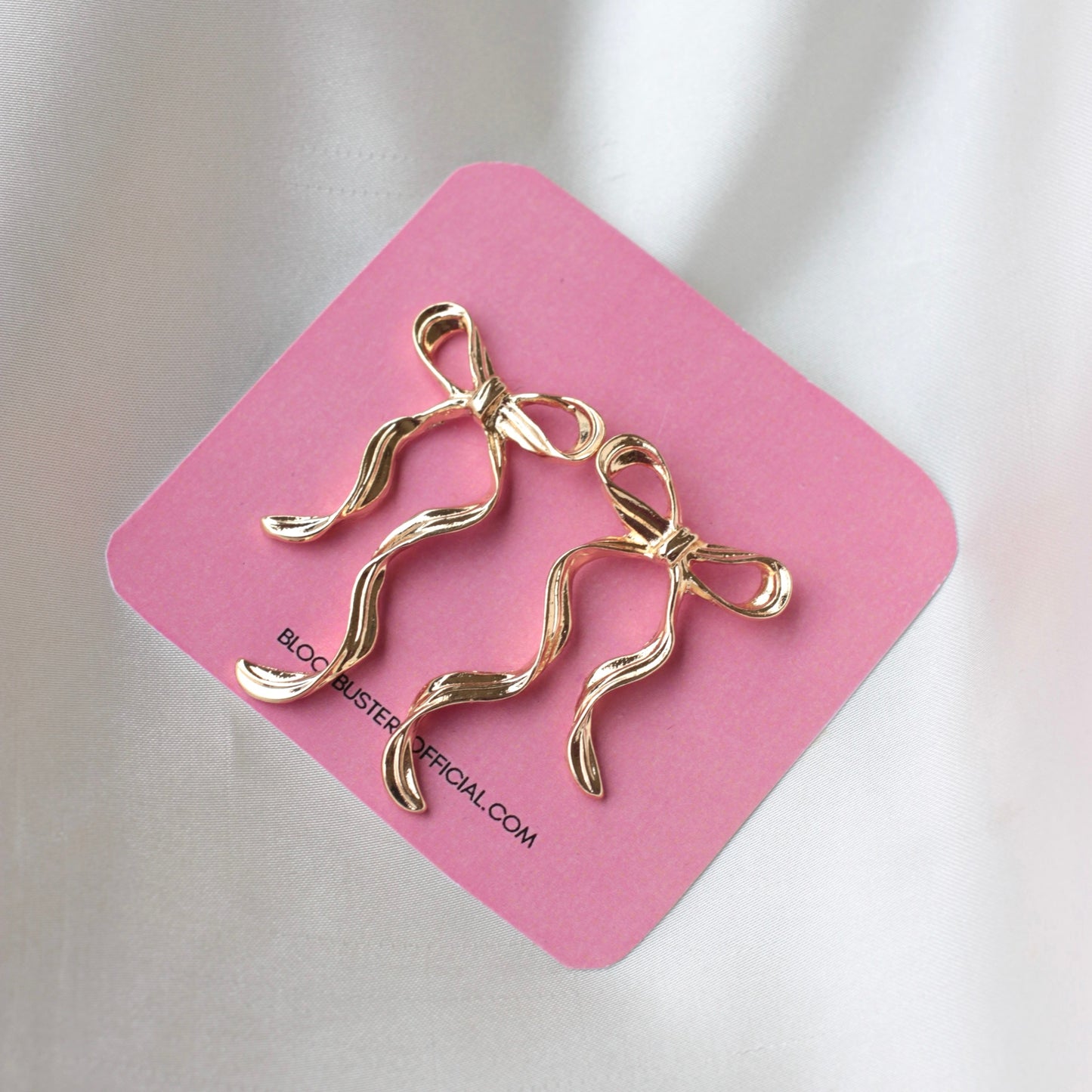 Bb-211 Golden Bow Earrings