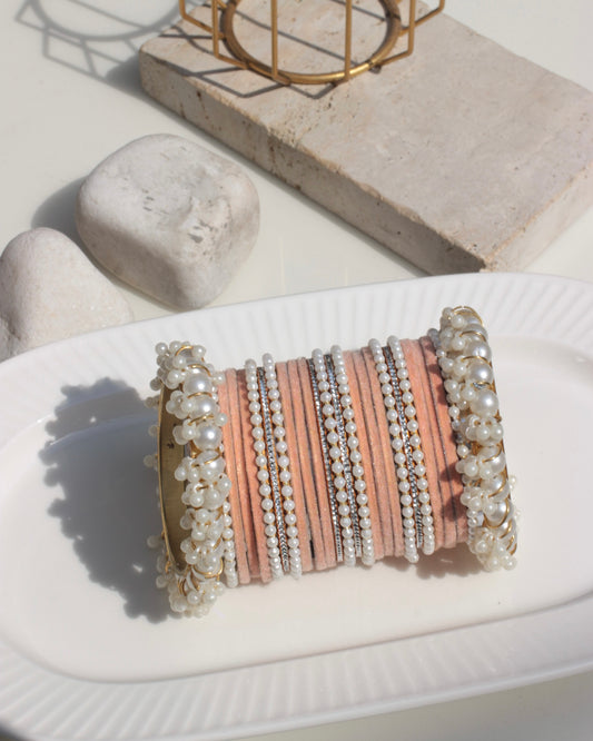 Jahanara Bangles-peach