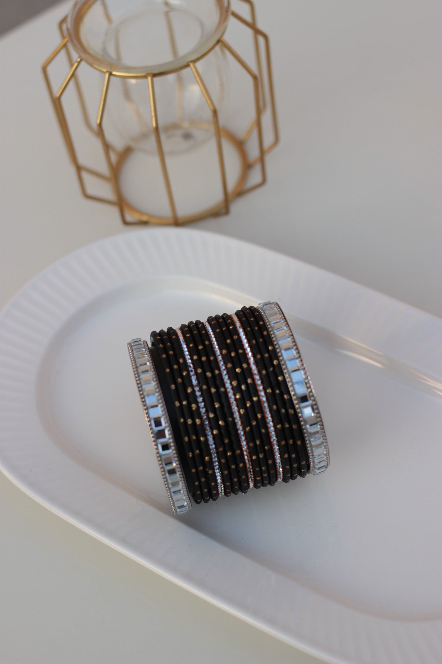 Noor ara bangles Black