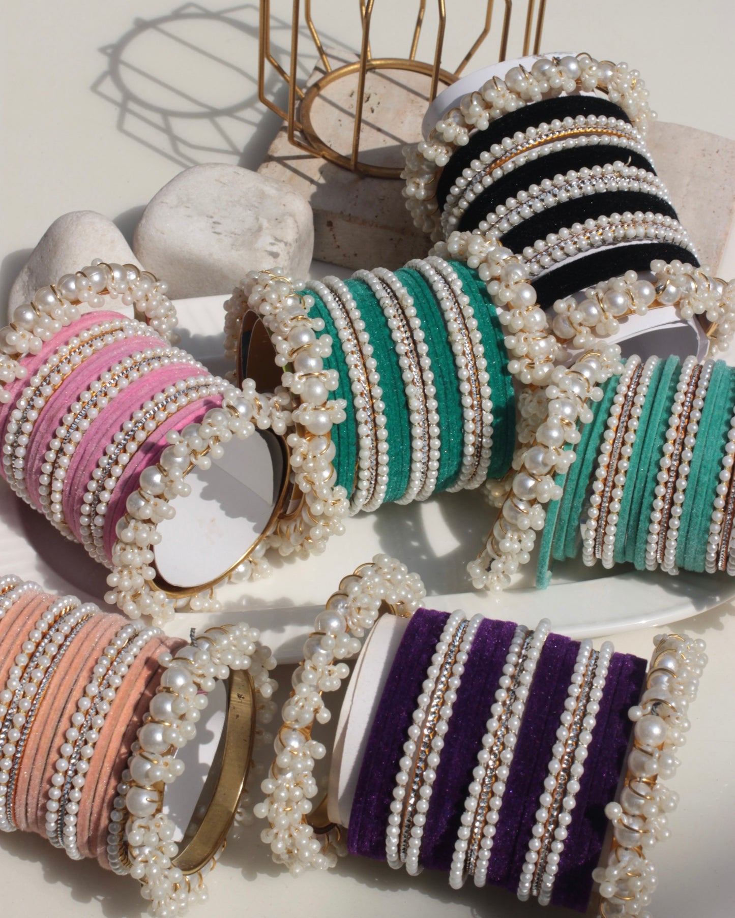 Jahanara Bangles-peach