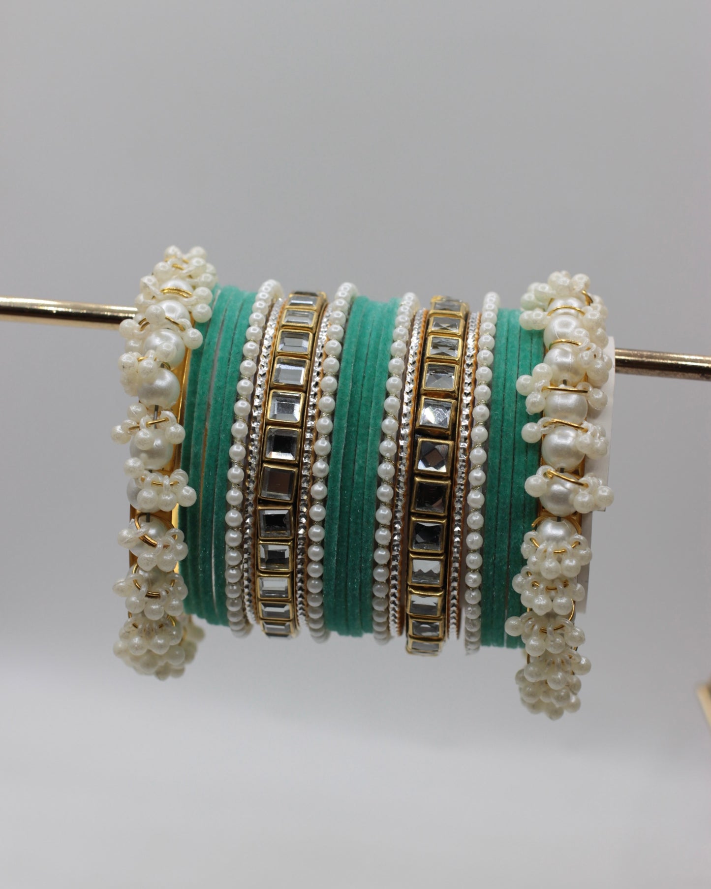 Naqsh-e-Khawab Bangles-4-Turquoise