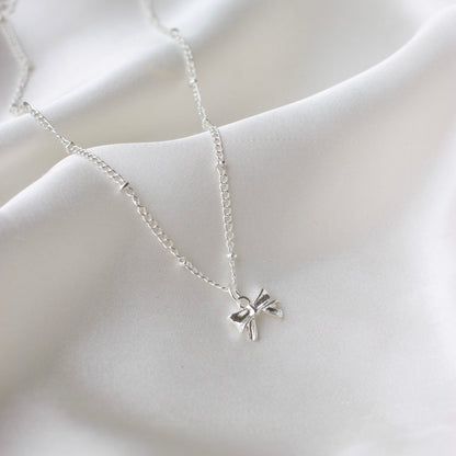 Bb-229 Silver Bow Pendant
