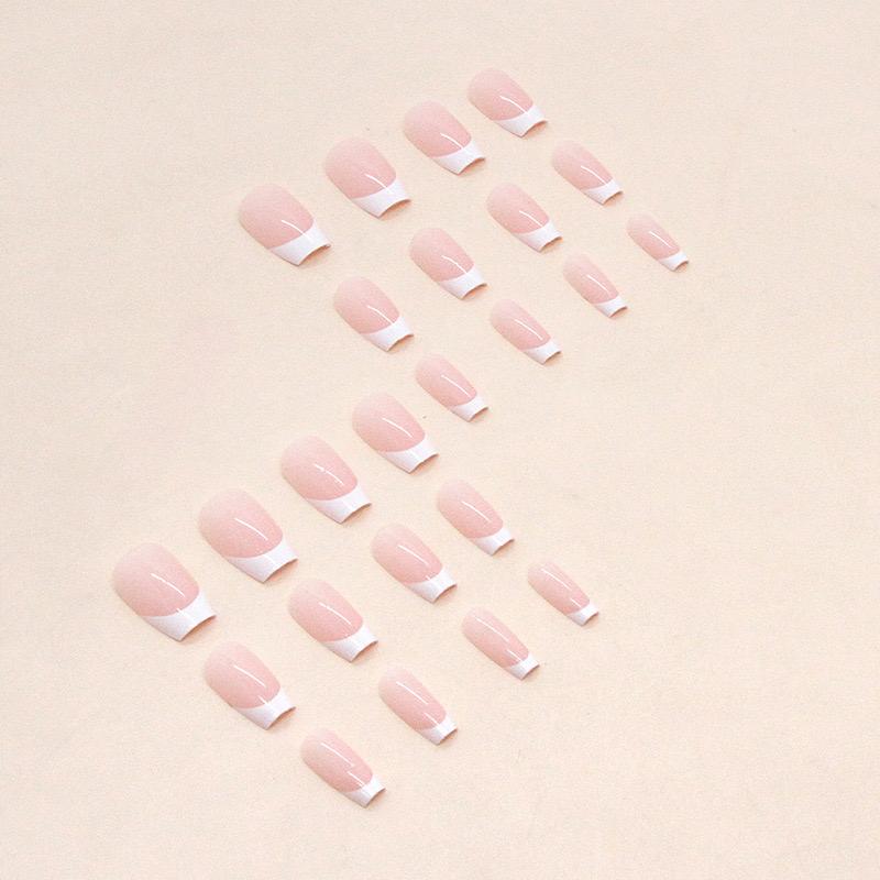 Most Beautiful Square French Nails-Pack of 24 with free stickers BB-108