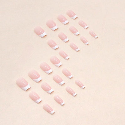 Most Beautiful Square French Nails-Pack of 24 with free stickers BB-108