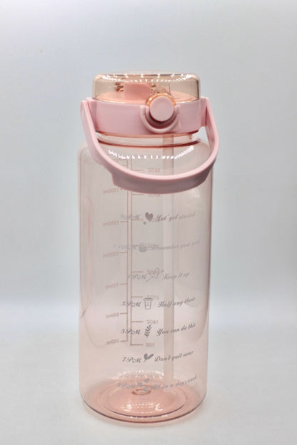 2 Liters Plastic Kettle Large Portable Travel Water Bottle with Straw