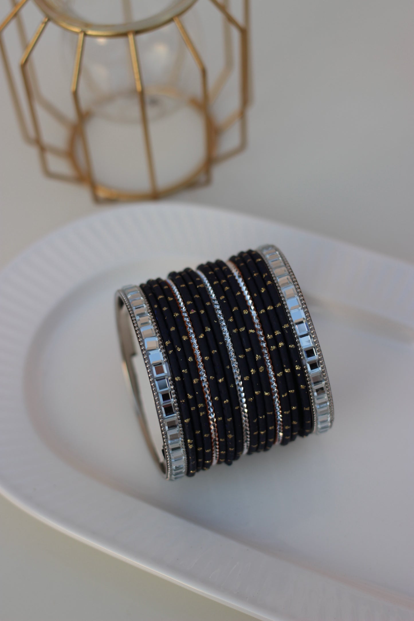 Noor ara bangles Black