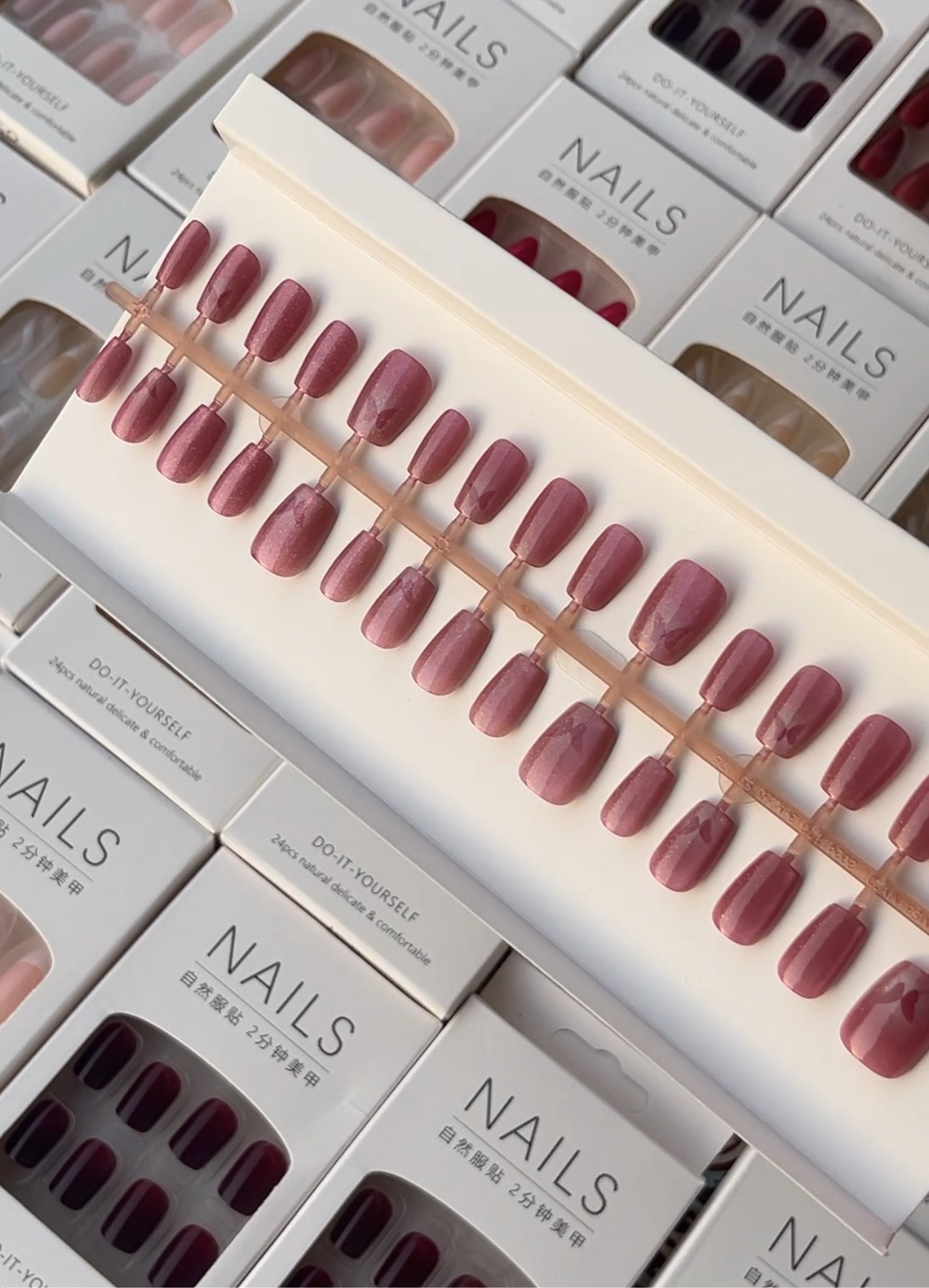 Nails with nail stickers BB-163