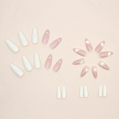 Nude luxury Nails-Pack of 24 with free stickers BB-104