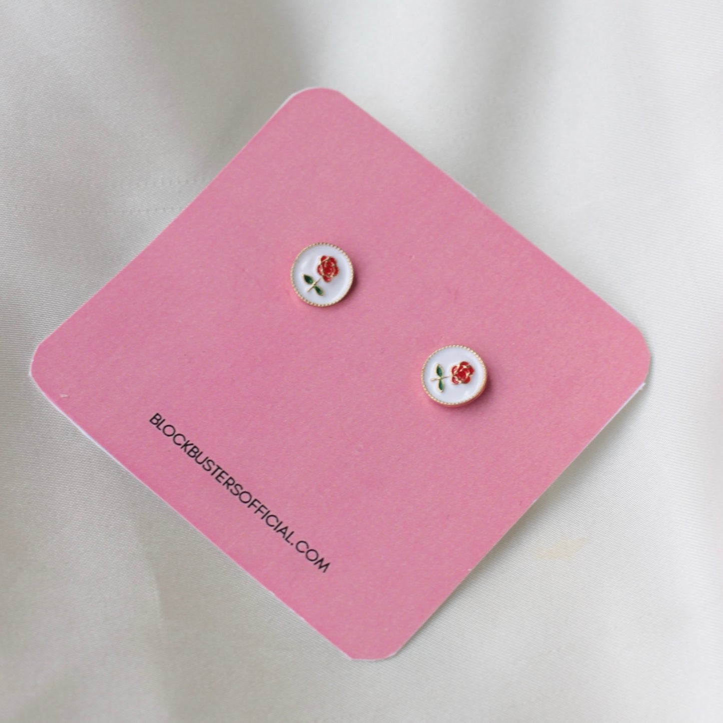 Bb-235 Handmade Rose Earrings