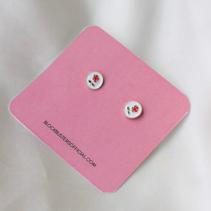 Bb-235 Handmade Rose Earrings