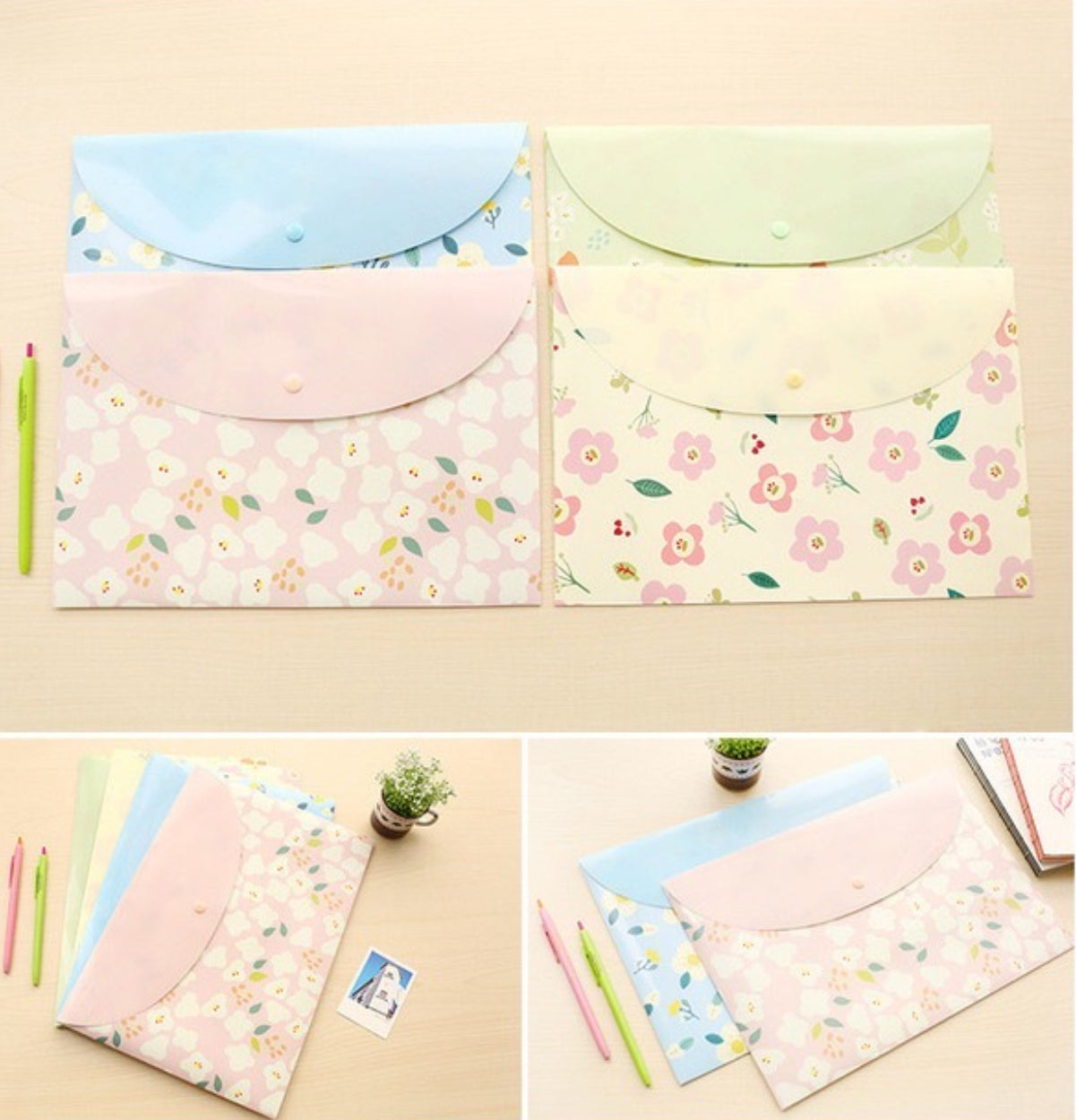 BB Aesthetic 3D floral Paper Folder/keeper