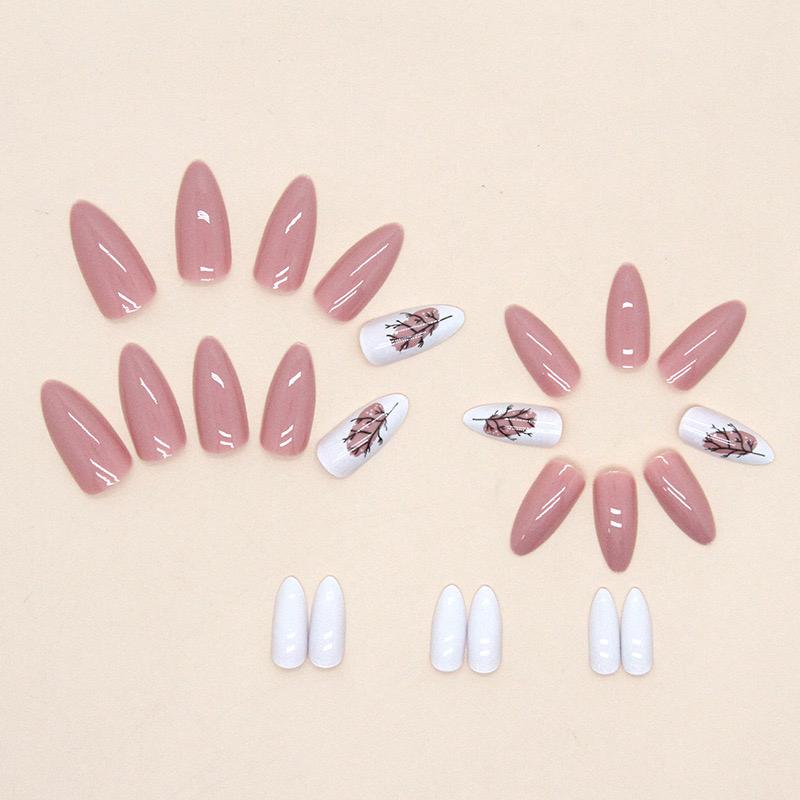 Peach Nude Nails-Pack of 24 with free stickers BB-107