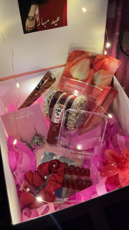 Maroon themed Eid box