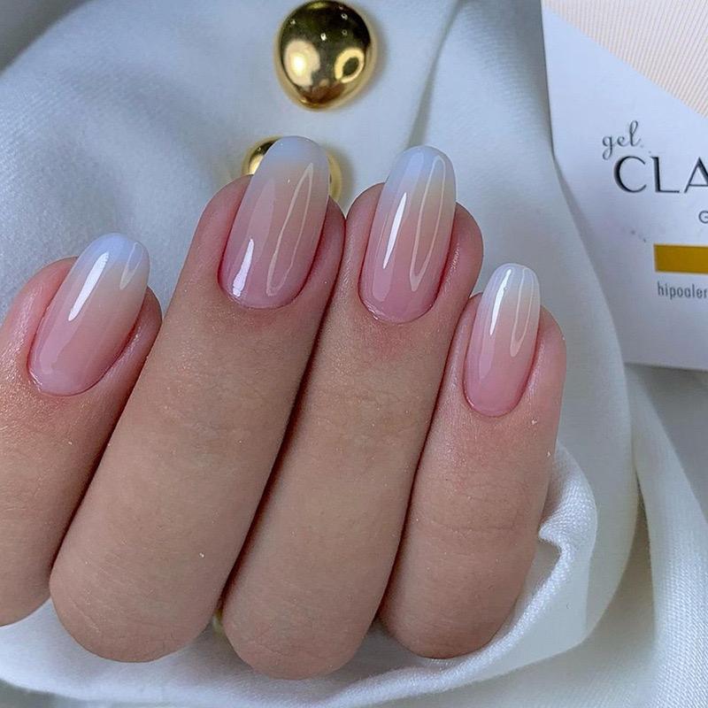 Ombre Blue Shaded Nails-Pack of 24 with free stickers BB-110
