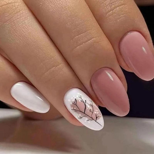 Peach Nude Nails-Pack of 24 with free stickers BB-107