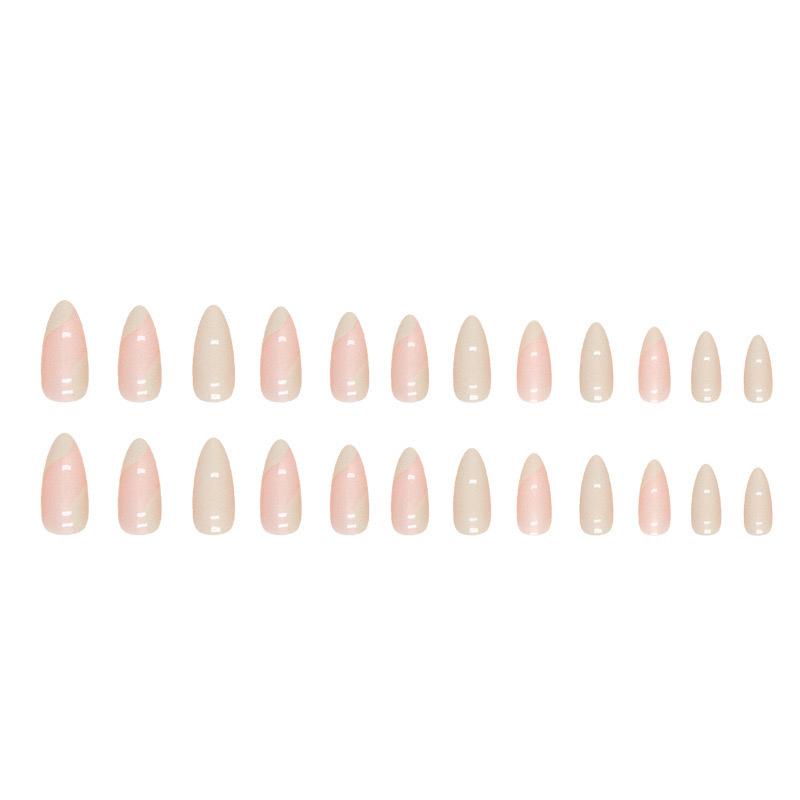 White Nude Nails-Pack of 24 with free stickers BB-106