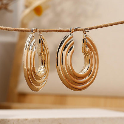 Bb-215 Large Golden Hoops