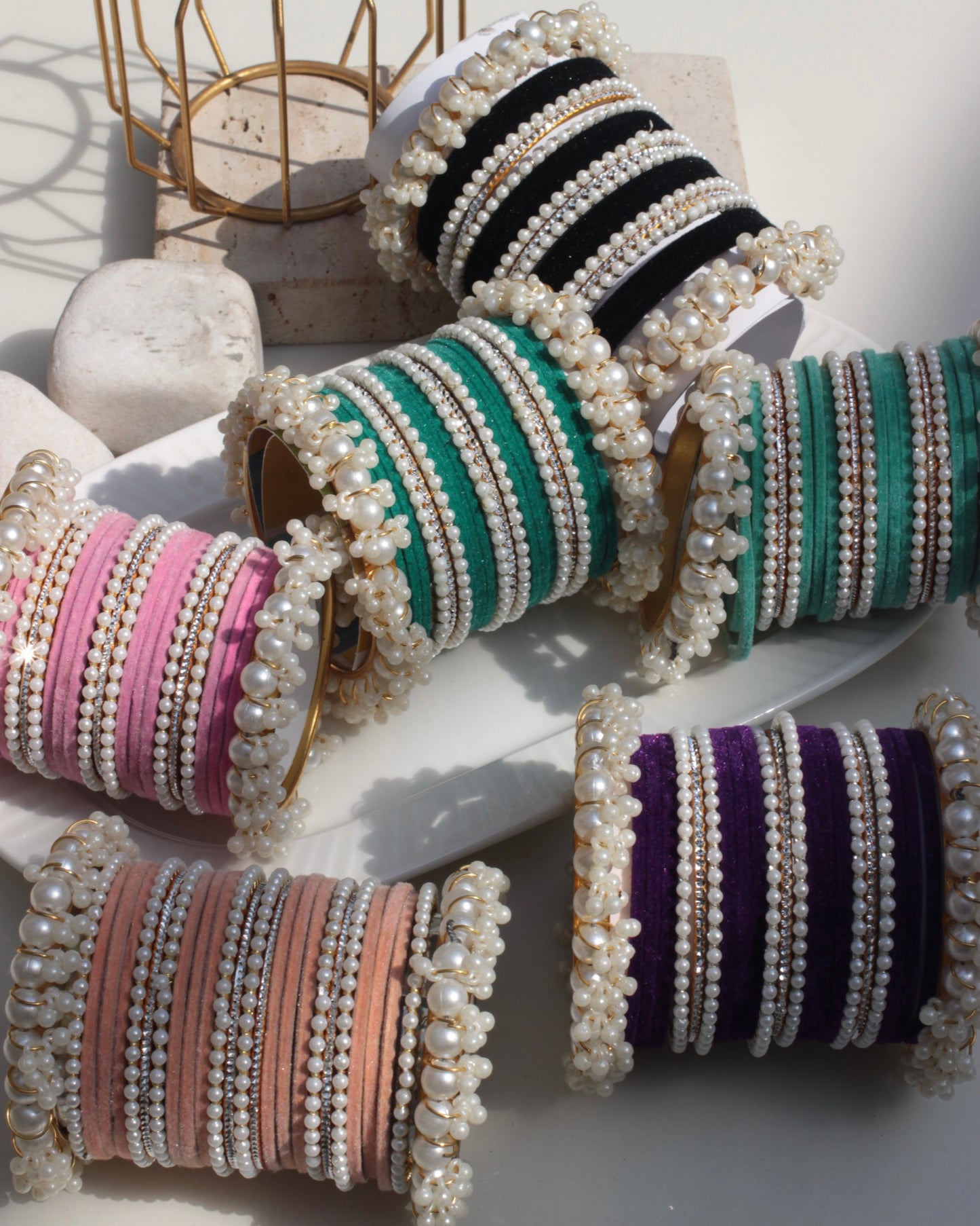 Jahanara Bangles-peach